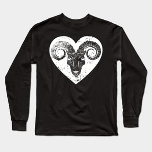 Aries Animal Vintage Personality Horoscope Zodiac Long Sleeve T-Shirt